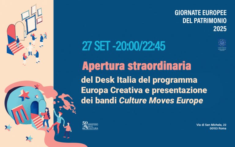 Apertura straordinaria del Desk per le Giornate Europee del Patrimonio 2025