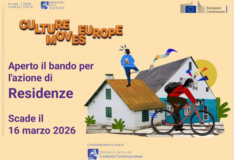 Culture Moves Europe, uscito il bando per le Residenze: scade il 16 marzo