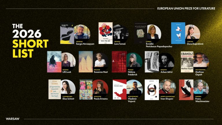 Il Premio dell’Unione Europea per la Letteratura annuncia gli autori finalisti del 2026